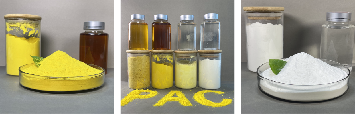 What are the effects of using polyaluminum chloride and polyacrylamide to treat mine water?